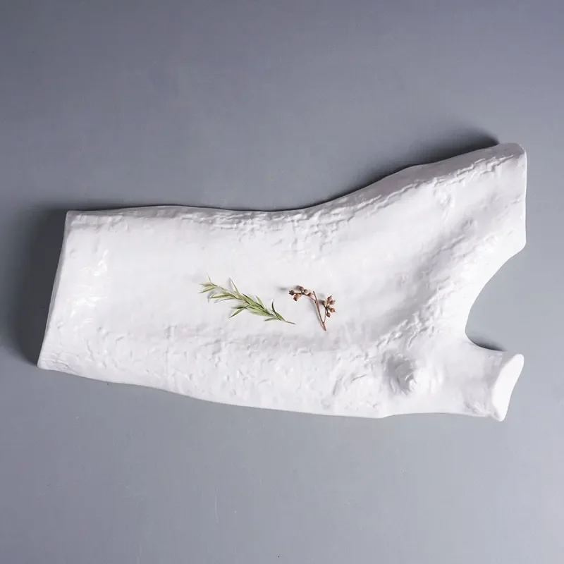 Restaurant Pure Color Special-shaped Artistic Conception Dish Tree Branch Western-style Dish Molecular Cuisine Tableware Plate
