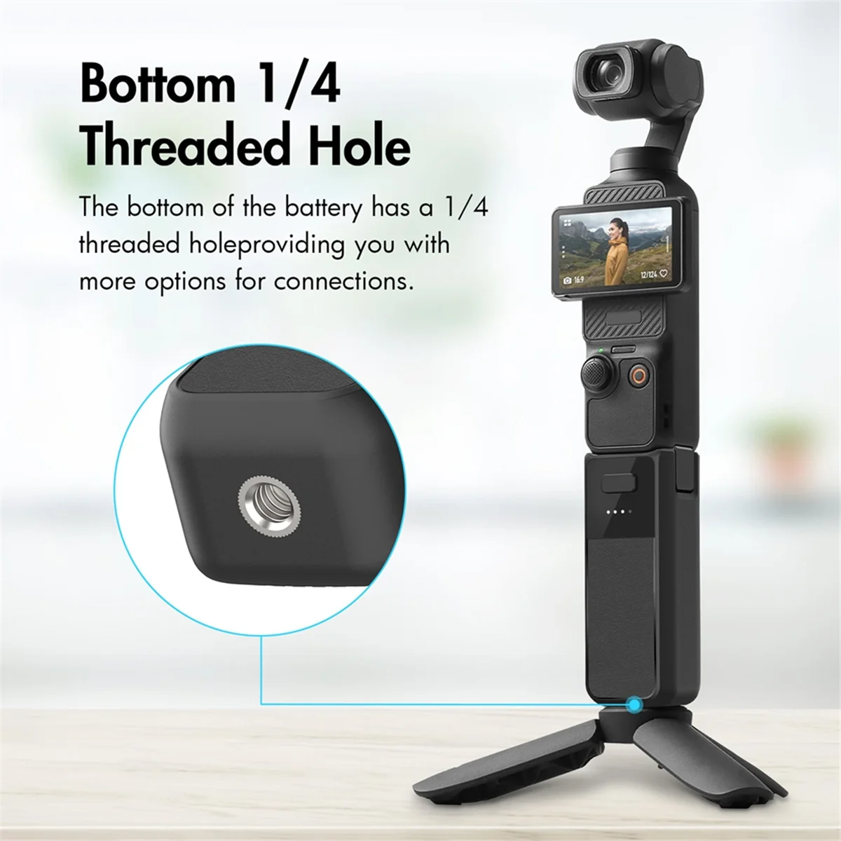 Handheld Power Bank for 3 Hand Grip 2800mAh Battery Handle with Type-C Interface Battery Grip