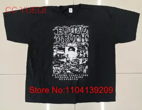 Brutal Truth Extreme Conditions poster cover T SHIRT Black 3XL Size SALE 017 long or short sleeves