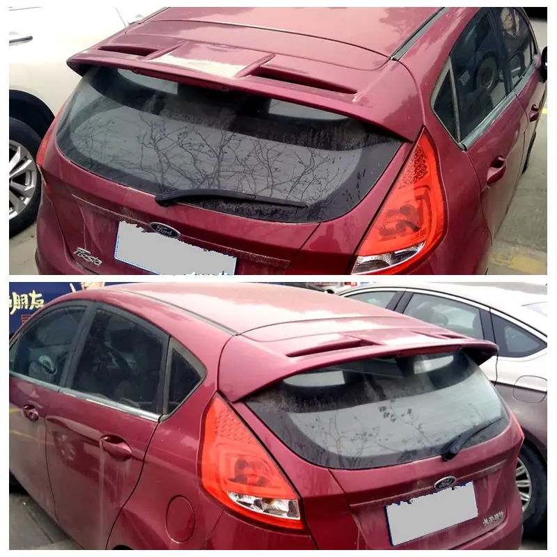 For Ford Fiesta Spoiler 2009 2010 2011 2012 2013 High Quality ABS Material Car Rear Wing Spoiler For Ford Fiesta