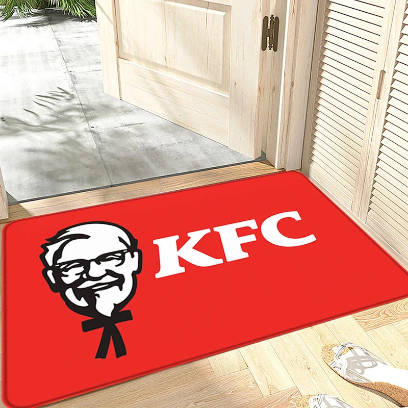 Fluffy Room Rugs K-KFC Door Carpets Entrance Doormat Bathroom Rug Floor Mats Non-Slip Kitchen Carpet Hallway Mat Home Decoration