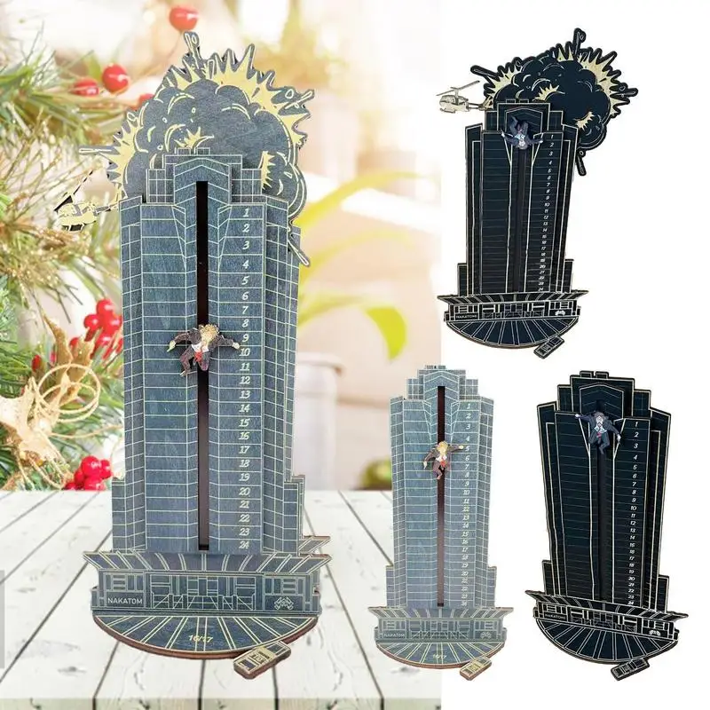 Рождественский календарь с обратным отсчетом, деревянная настольная лампа, Ганс, Gruber, Nakatomi, Plaza Die Hard Advent оформление календарей