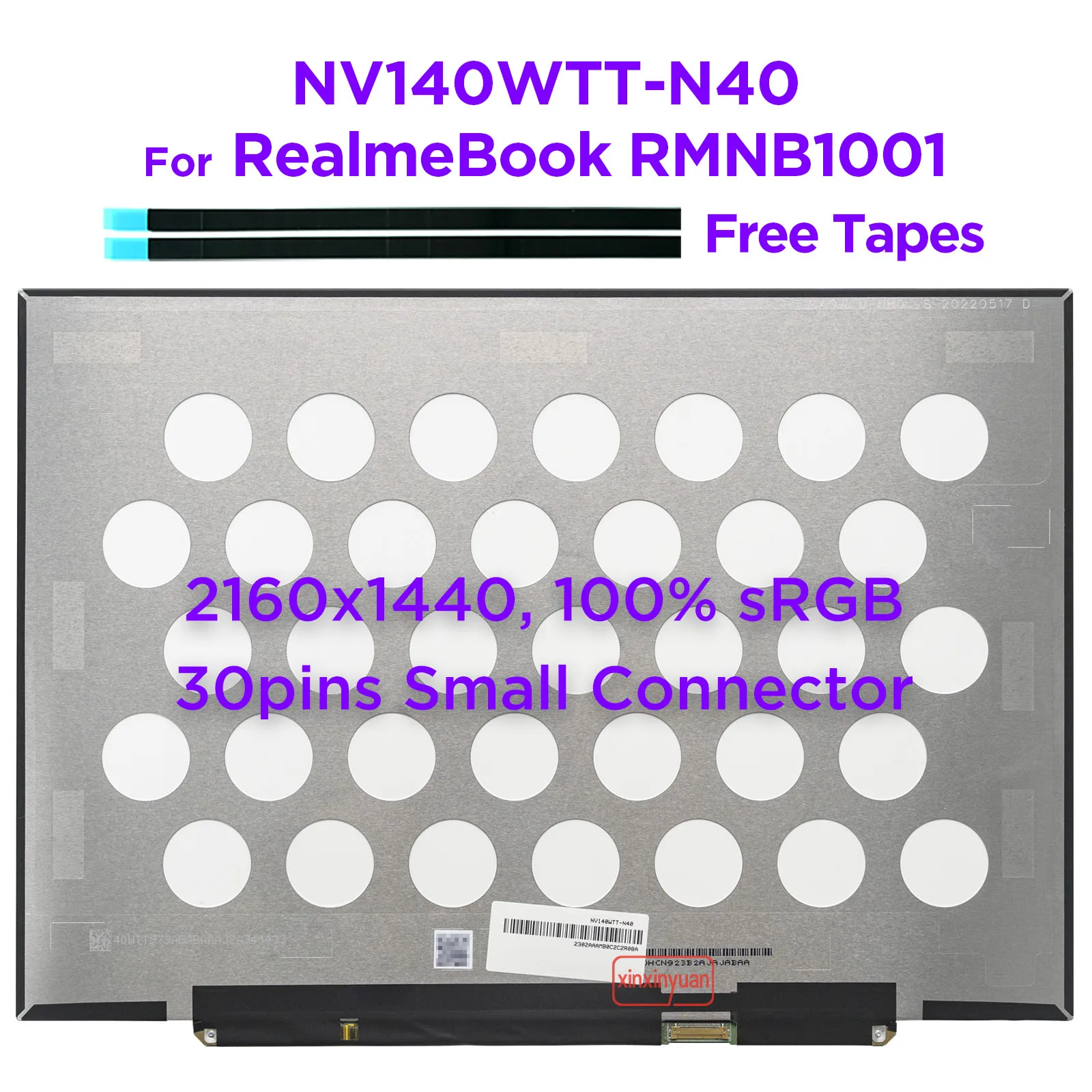 

14.0 Laptop LCD Screen NV140WTT-N40 TV140WTM-NH0 P140ZKB-BZ1 for Realme Book RMNB1001 IPS Display Panel 2160x1440 30pins