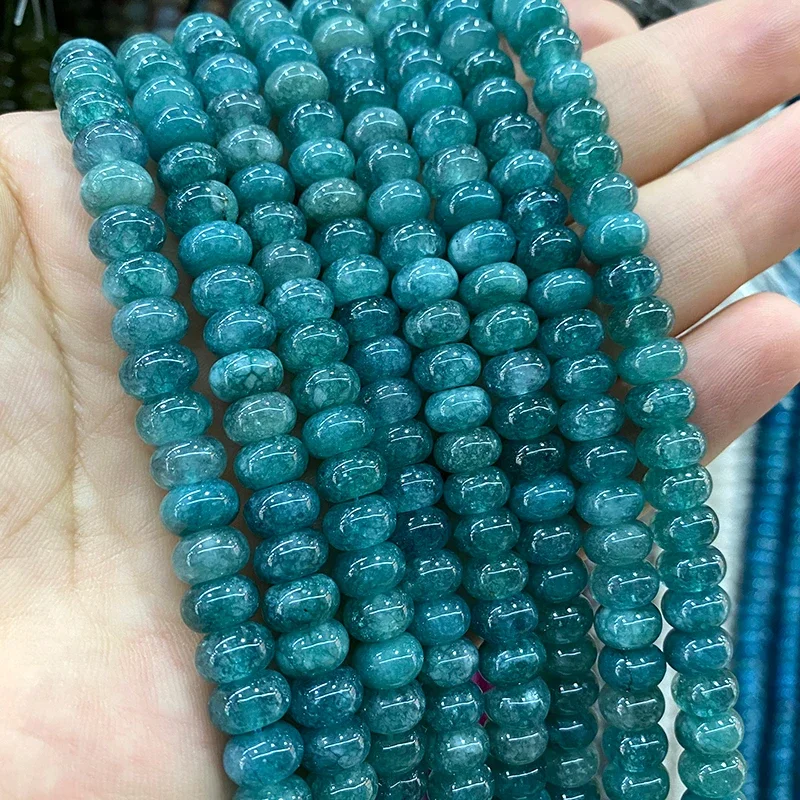 Abacus 5x8MM Natuursteen Kralen Amber Kunzite Oranje Chalcedoon Losse Wiel Spacer Bead voor Sieraden Maken Diy armband Oorbellen