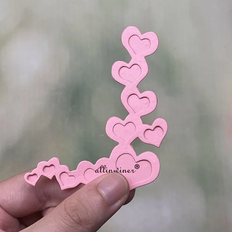 Heart overlapping edges DIY Craft Metal Cutting Die Scrapbook Embossed Paper Card Album Craft Template Stencil Dies