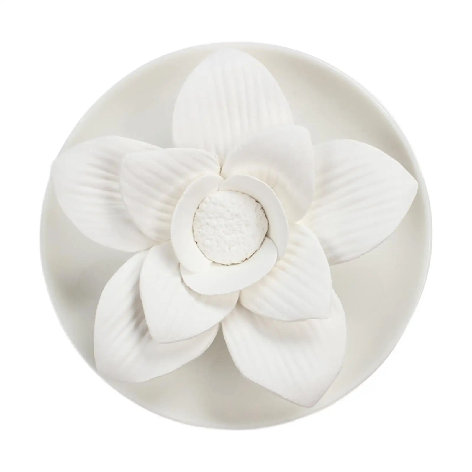 Essential Oil Passive Flower Diffuser Fireless Diffuser Fragrance Car Porcelain Flower Aroma Diffuser for Bedroom Meditation