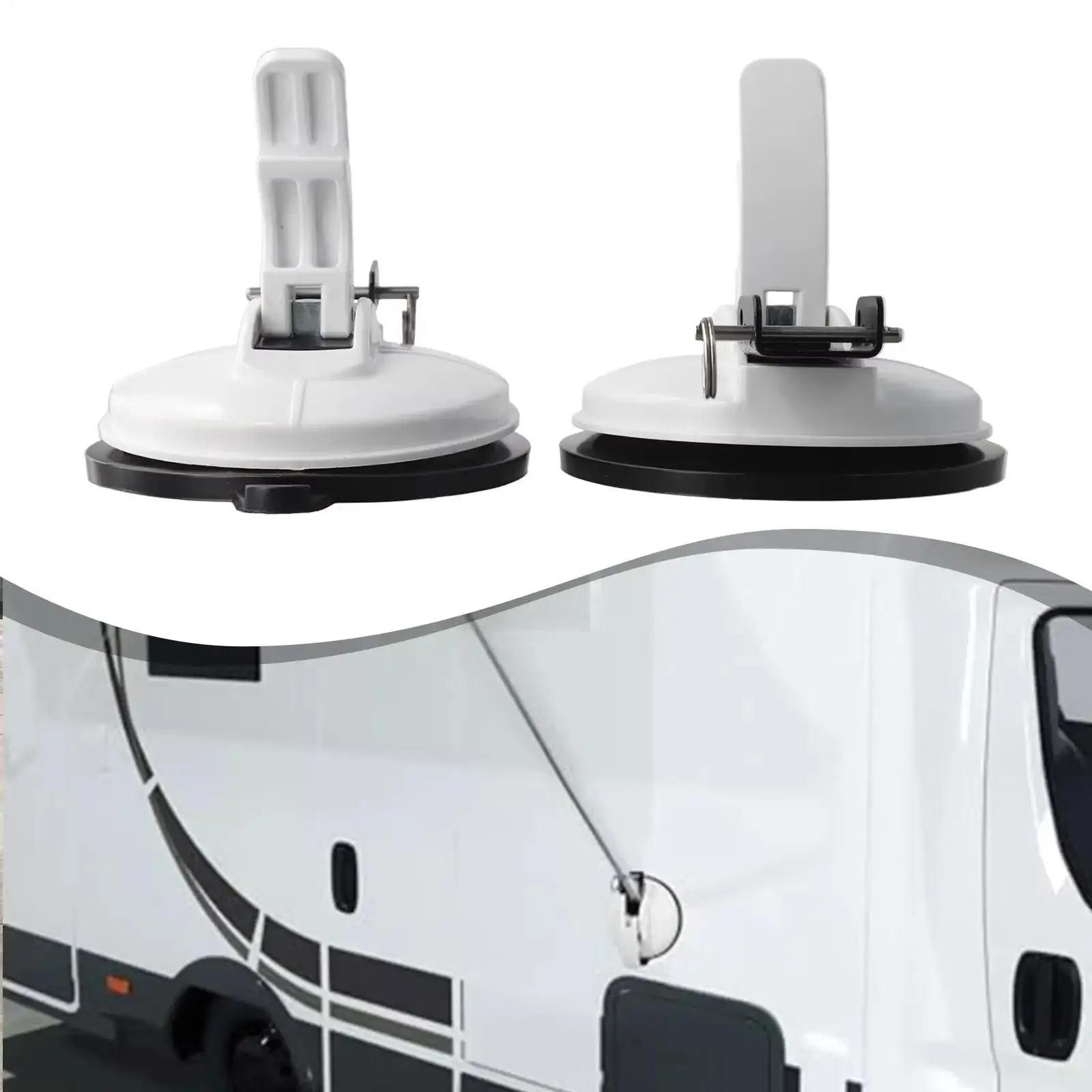 Strong Suction Cups Heavy Duty Vacuum No Drilling Non-Slip Hooks RV Roof Camping Tarp Accessories For Glass Window Tile Car view 2
