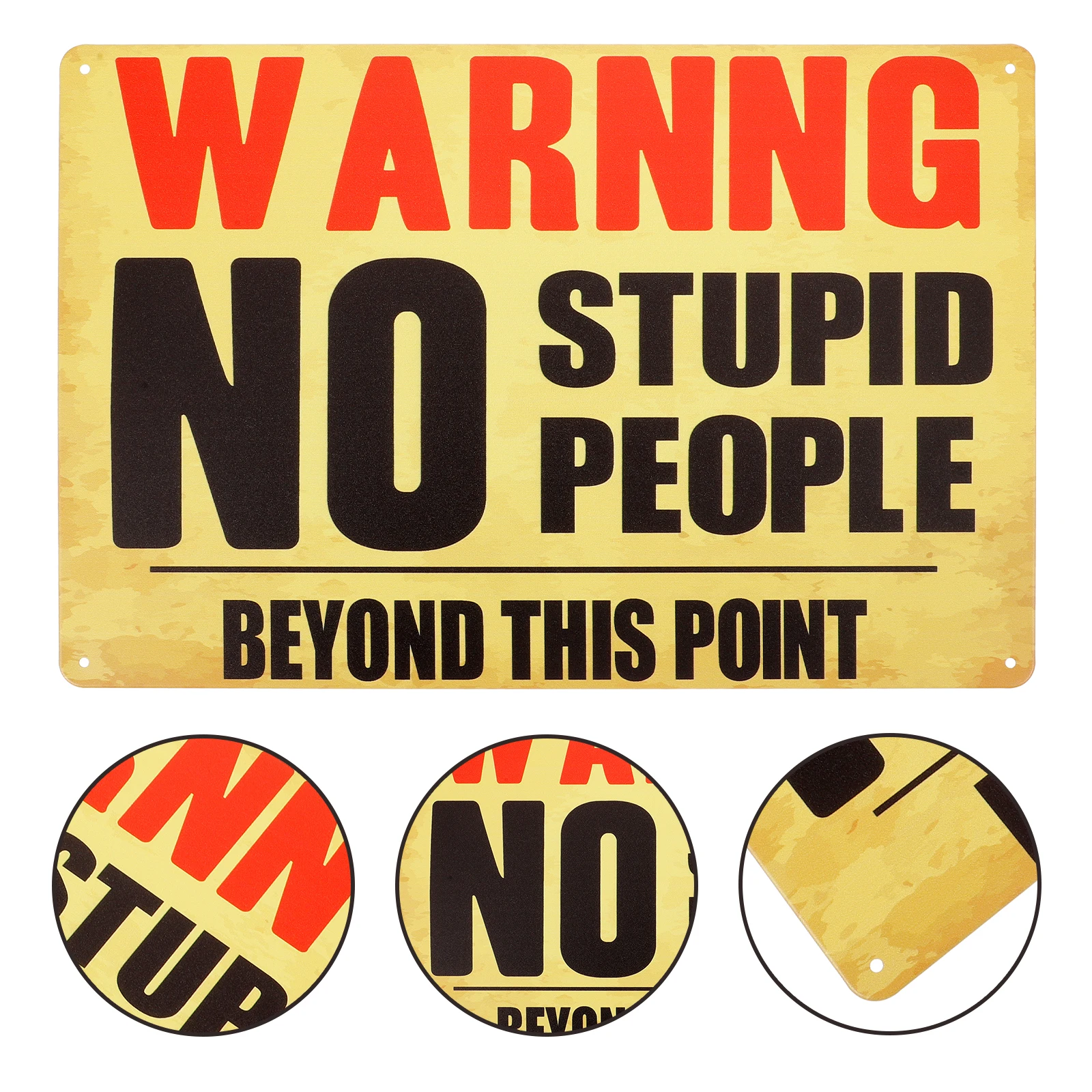 Garden Private Property Warning Iron Plate Decor Outdoor Retro Sign No Trespassing Metal Sign Large Letters Fade