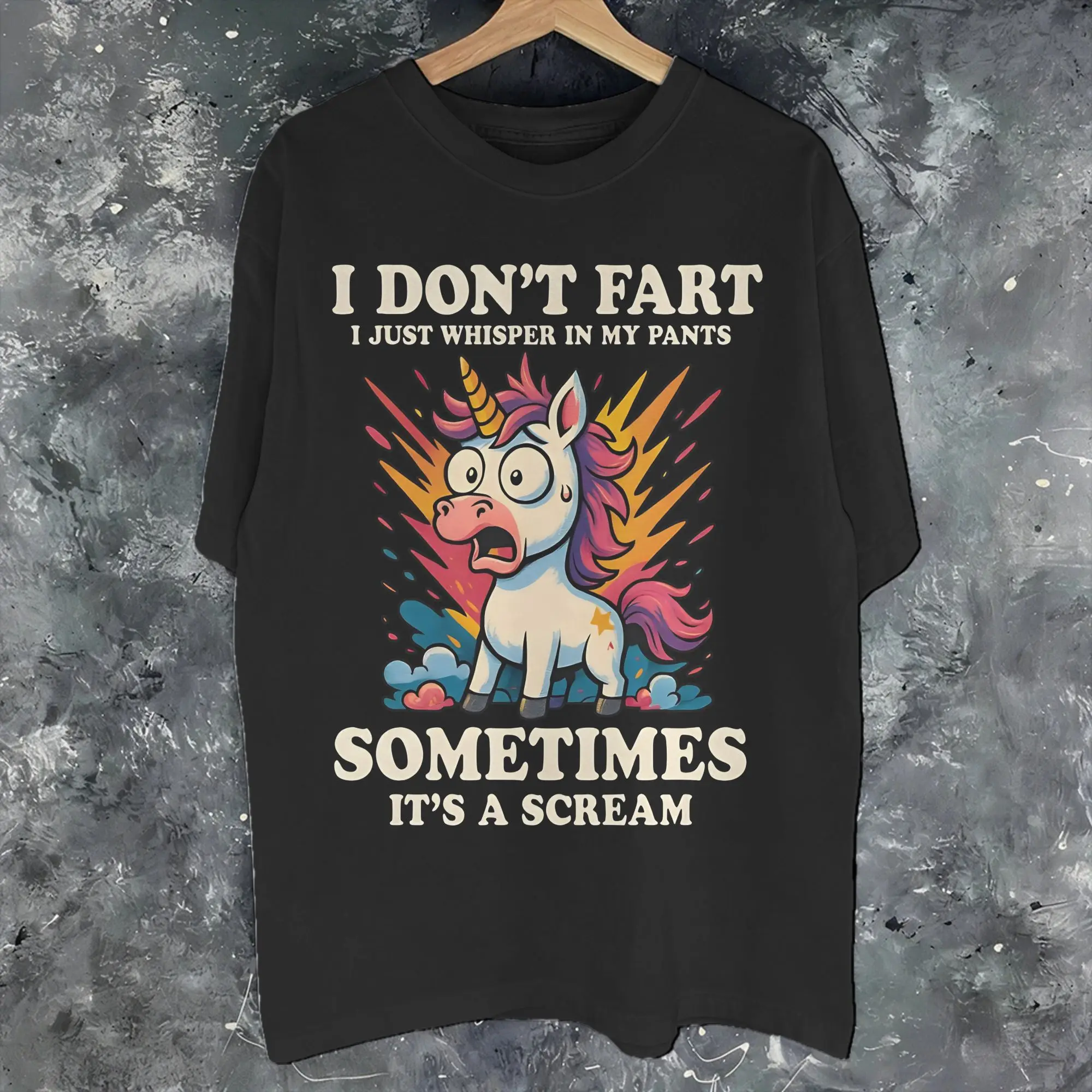 Don't Scare Me I Fart Easily Funny Sarcasm Funny Chicken Merch Men Women T Shirt 100% Cotton Tee Graphic Print  T-shirt Clothing