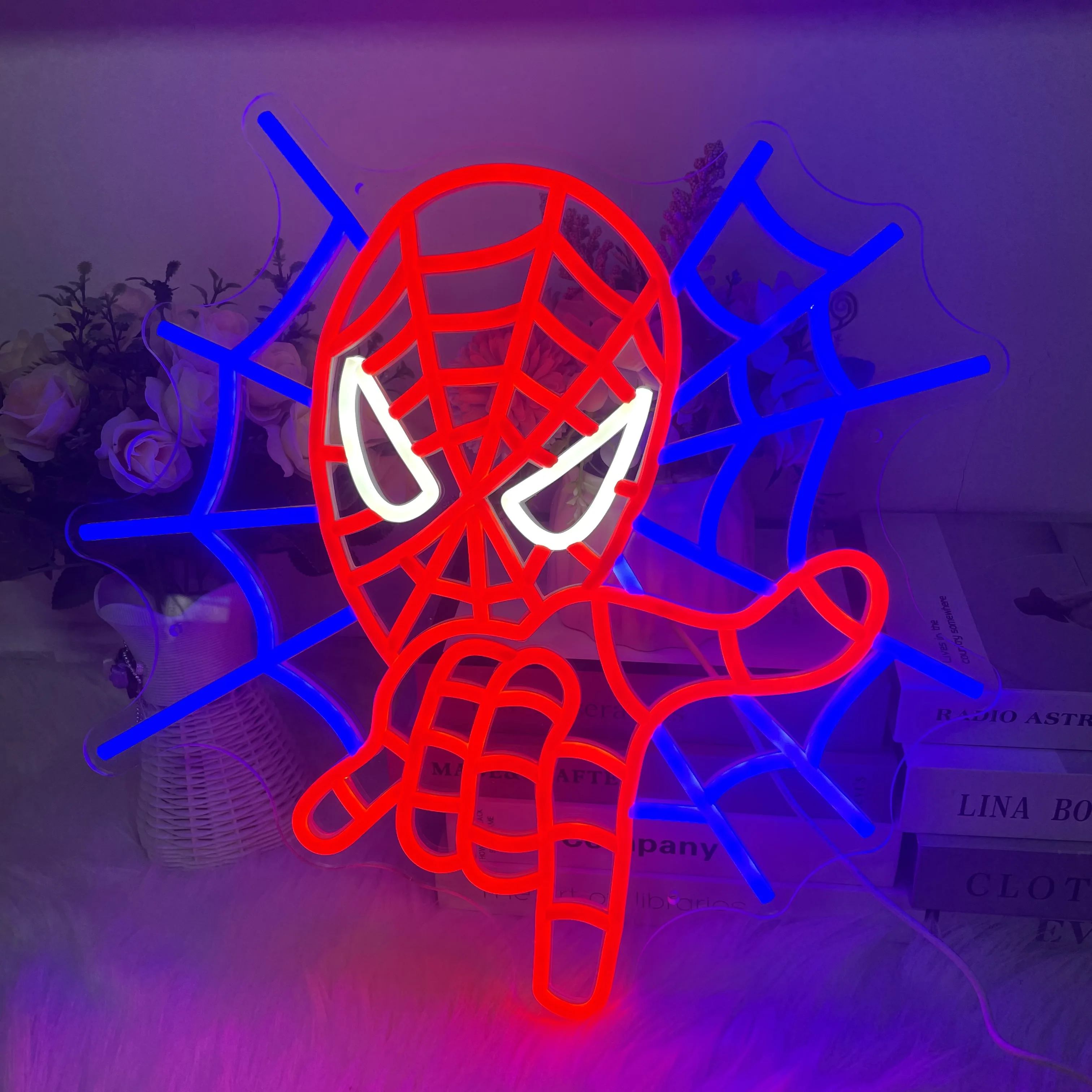 

Spider Neon Sign, Anime Room Decor, Gift Idea Neon Sign, Boys Bedroom Decor, Cartoon Theme Party Wall Decor