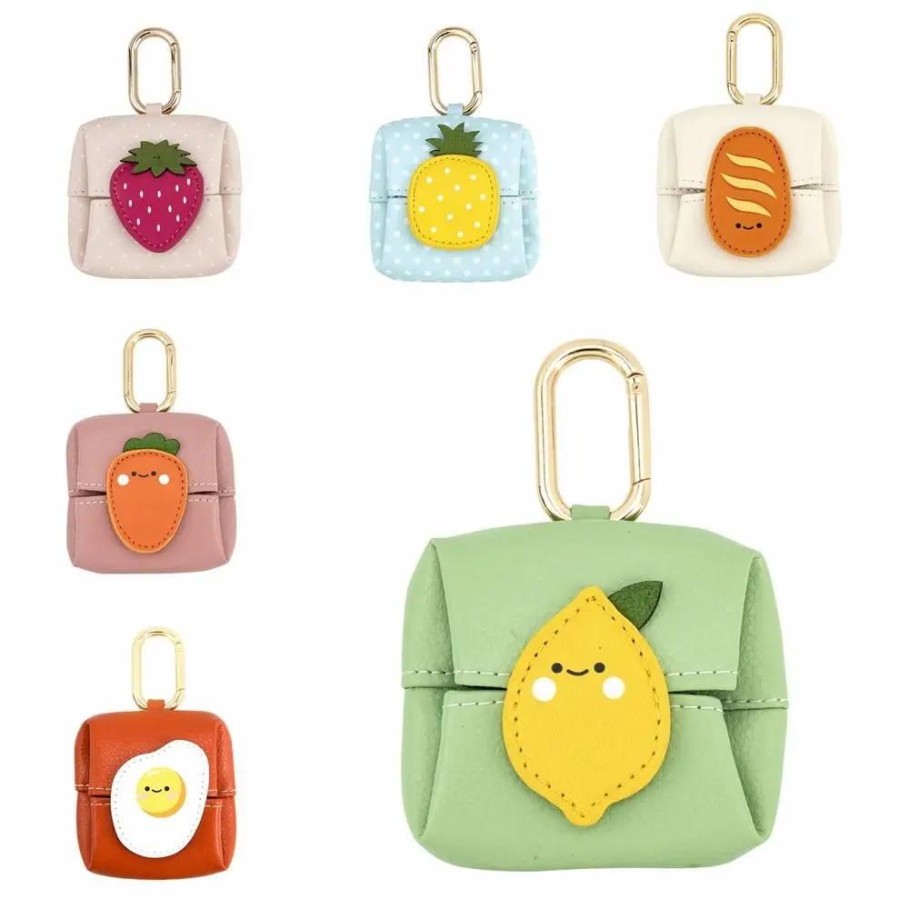 Storage Bag Cute Leather Earphone Bag Multipurpose Avocado Mini Lipstick Bag Korean Style Wallet Fruit Coin Purse Girls