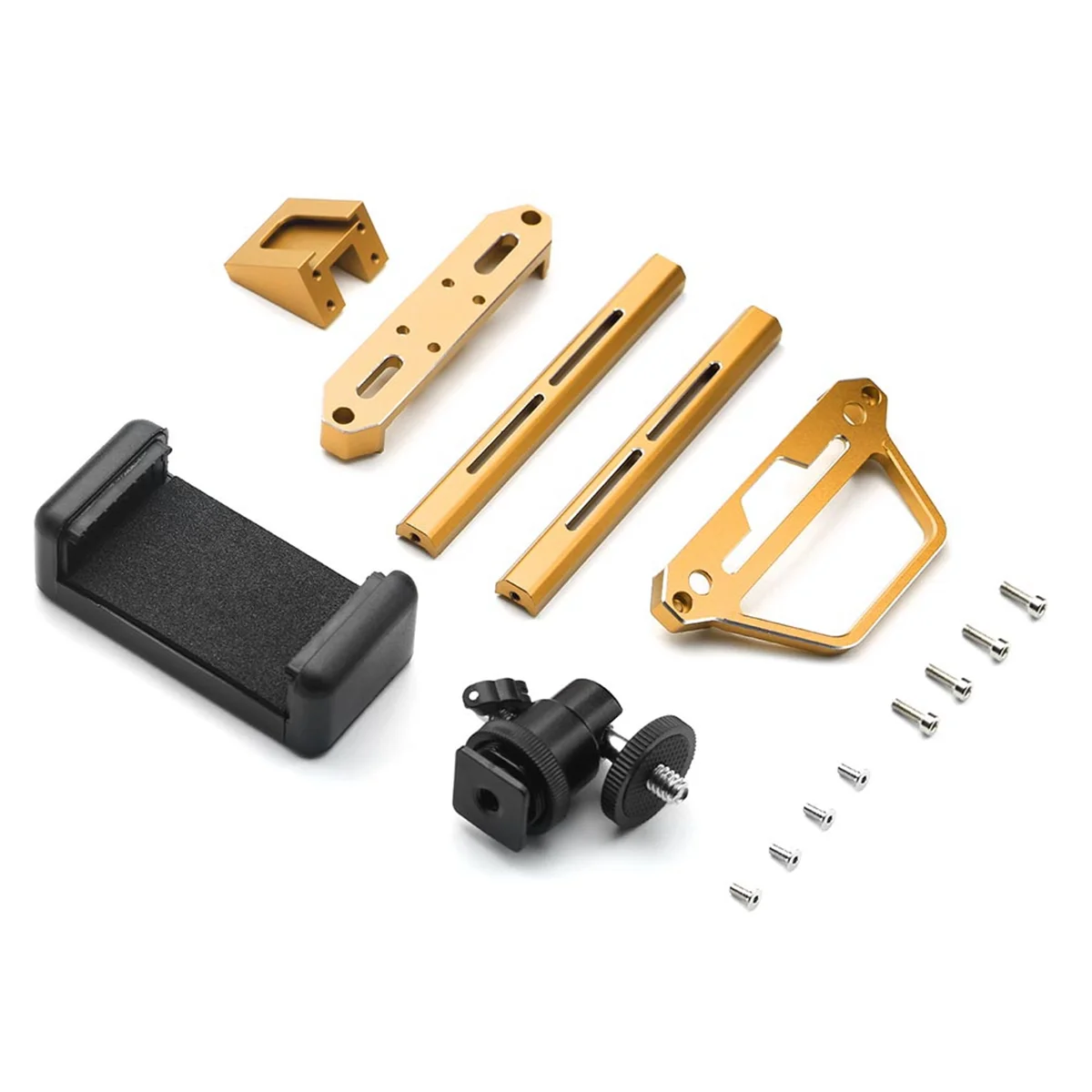 Metal Transmitter Protector Frame And Phone Holder For Flysky Noble NB4 NB4Pro NB4+ Remote Control RC AircAU30t Gold