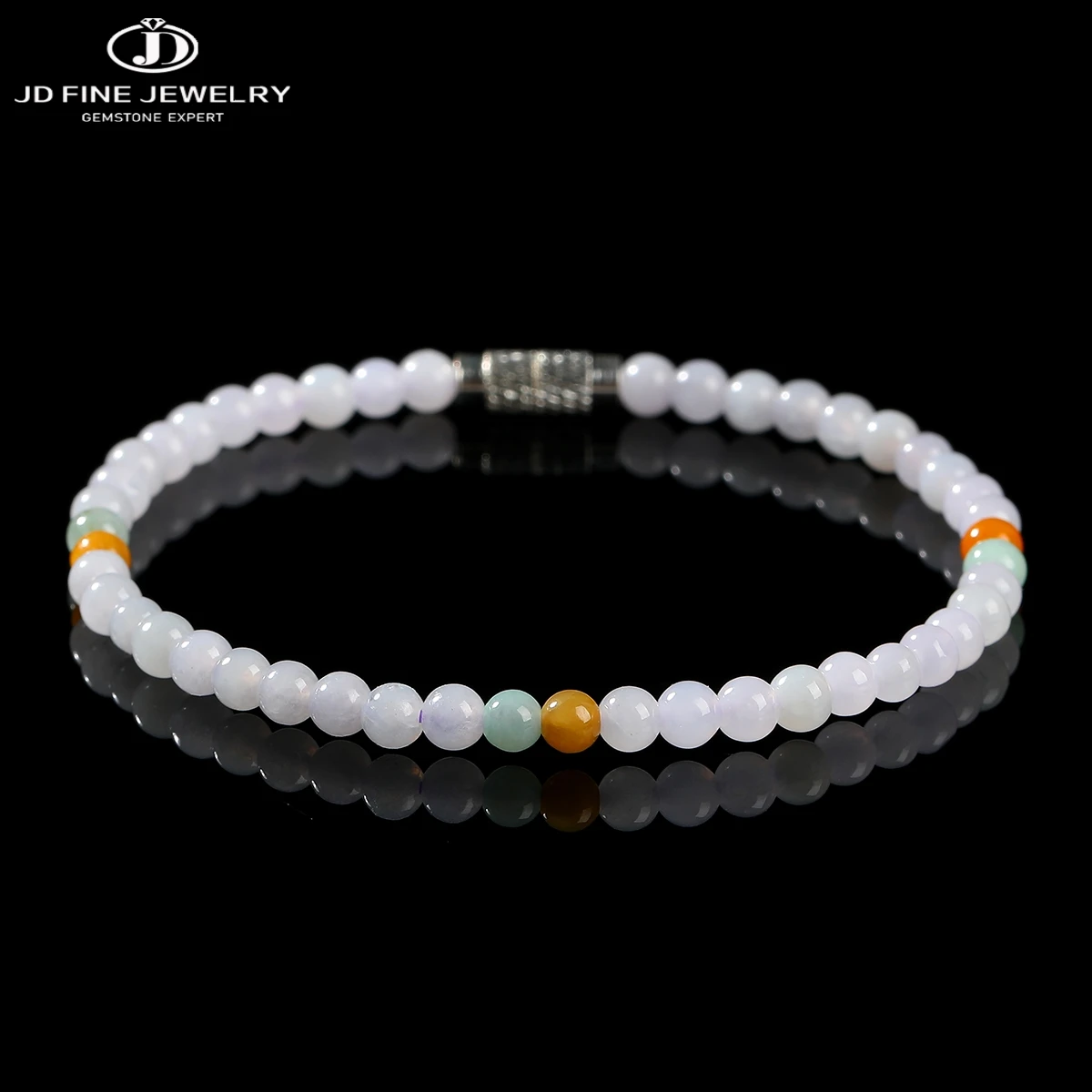 

JD Natural Stone Lavender Emerald Jadeite Bracelet Women 3mm Luxury Healing Energy Stretch Bracelets Party Fashion Jewelry Gift