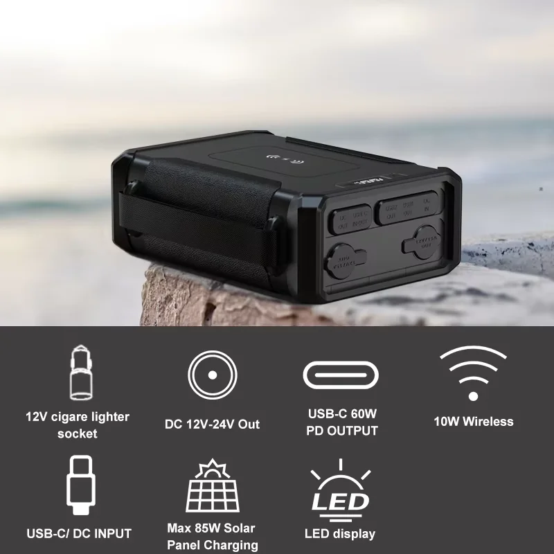 96000mah Outdoor 12V 19V 20V 24V Power Bank with 12volt Cigar Lighter Outlet Powerbank Laptop Portable Lifepo4 Battery Pack