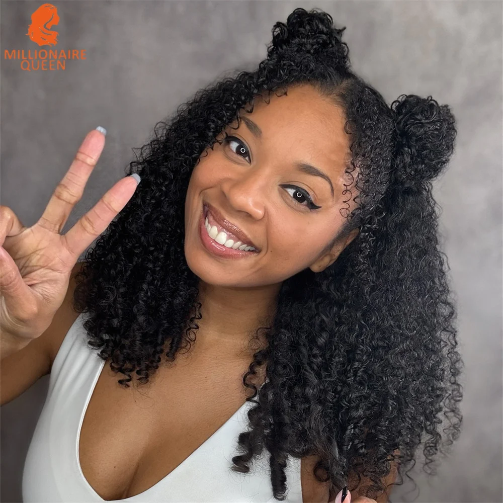 

Burmese Curly Real HD Lace Front Wigs Ready To Wear Glueless Human Hair Wig 250% Curly Full Lace Wig For Women Millionaire Queen