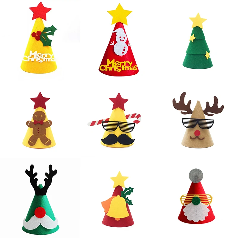 

Cartoon Santa Hat Cute Funny Christmas Hat For Kids Christmas Party Decorations Take Photo Props Accessories