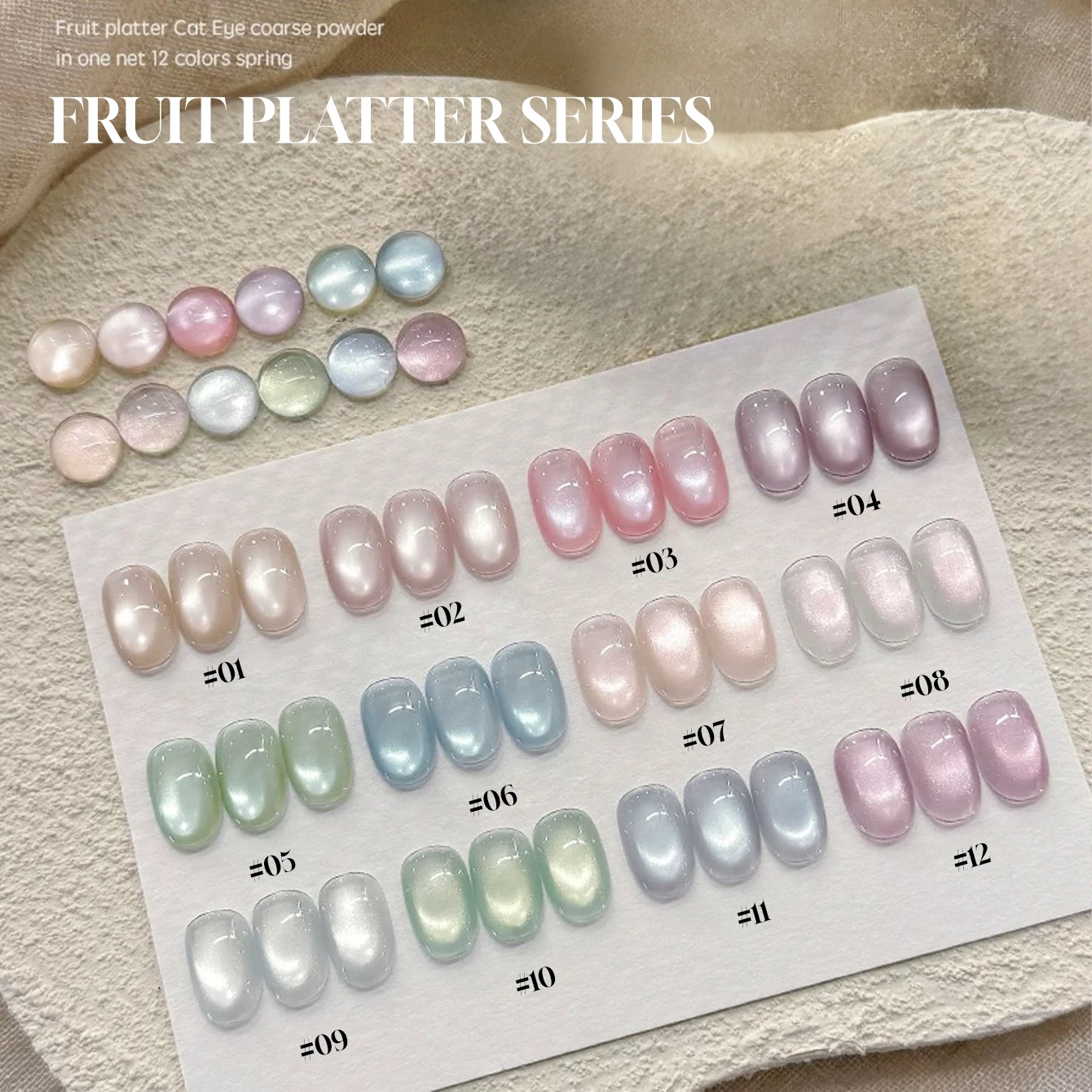 MIANEL 12 مللي 1 قطعة الصيف مبيعا طبق الفاكهة المغناطيس القط العين هلام طلاء الأظافر الأزرق مسمار البولندية مستلزمات الأظافر UV ضوء الأظافر #1