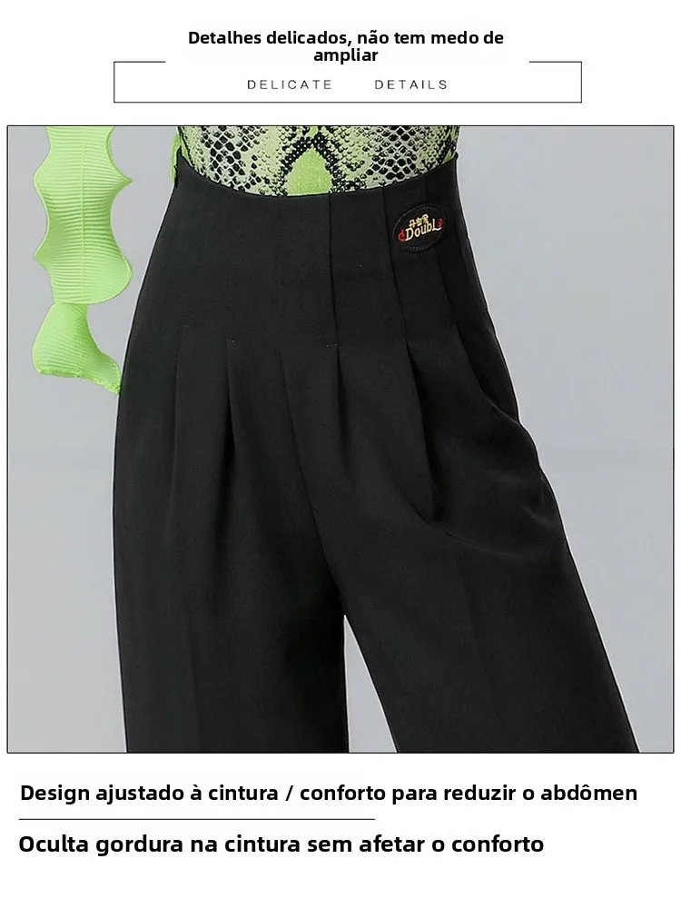 high-waist-modern-dance-pants-women's-practice-trousers-latin-dance-orm-high-end-faionable-straight-leg-ballet-trousers