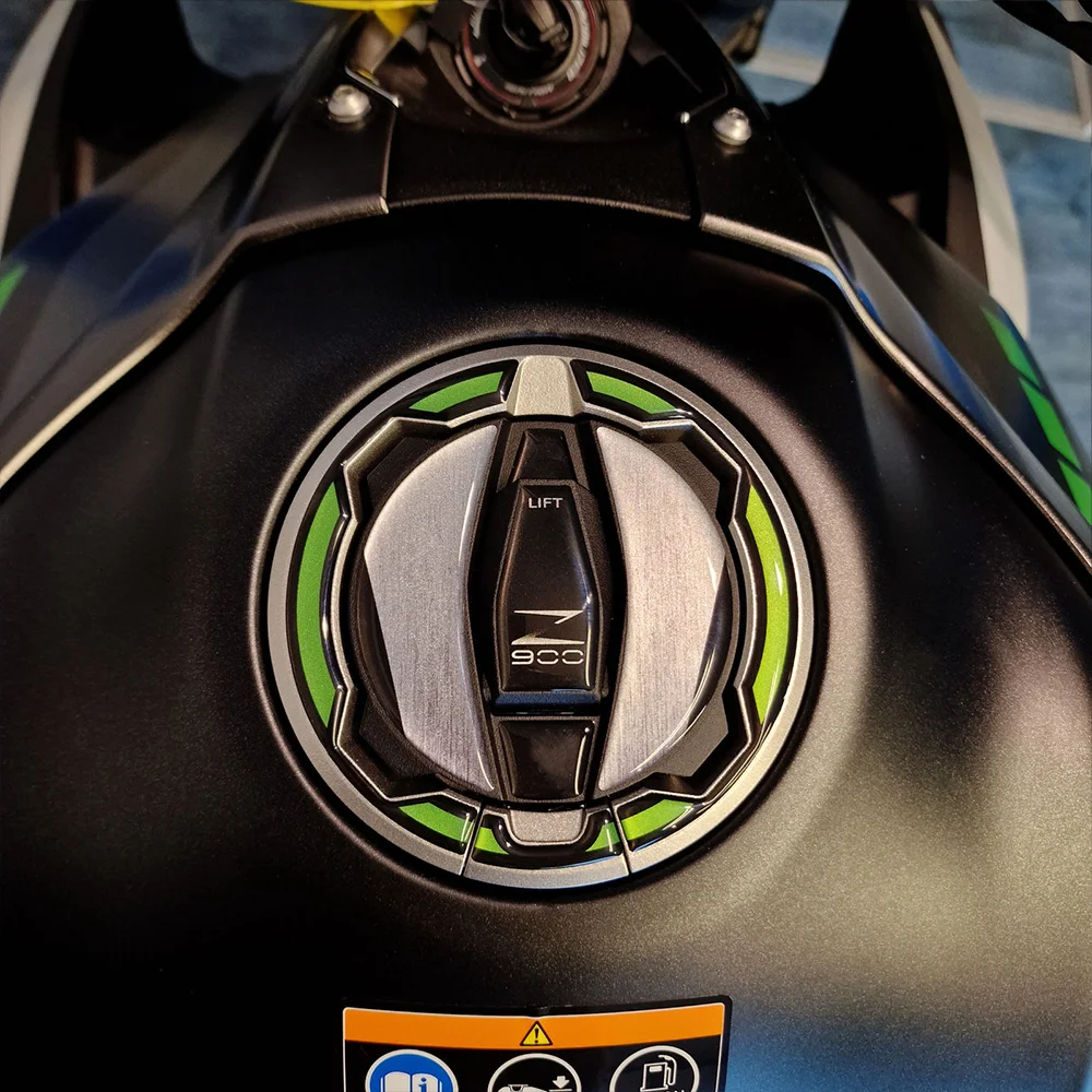 3D Harz Motorrad Tankdeckel Schutz Aufkleber Kraftstoff Tank Für Kawasaki Z900202 Z900 Zubehör Z900 SE SE
