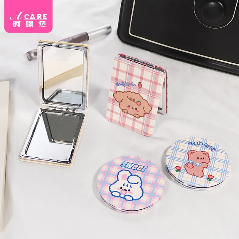 DX01/Mirror/small/Double-Sided/A1PQ0-Small size portable mini makeup mirror double-sided portable and cute students can