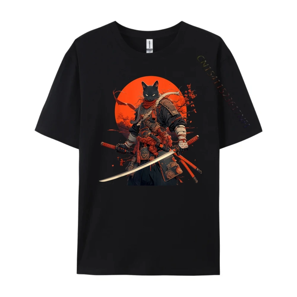 

Japanese Art Cat Shinobi​​ Ukiyo E Anime Style Bushi Cat Oversized T Shirt Men Clothes Anime T Shirts Brand Clothing Printed