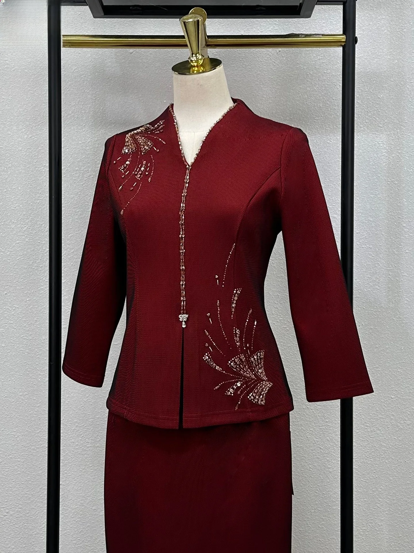 

Ele Two-Piece Wedding Dr Ensemble for Mothers of the Bride Autumn 2025 High-End Chinese Faion for Women over 40