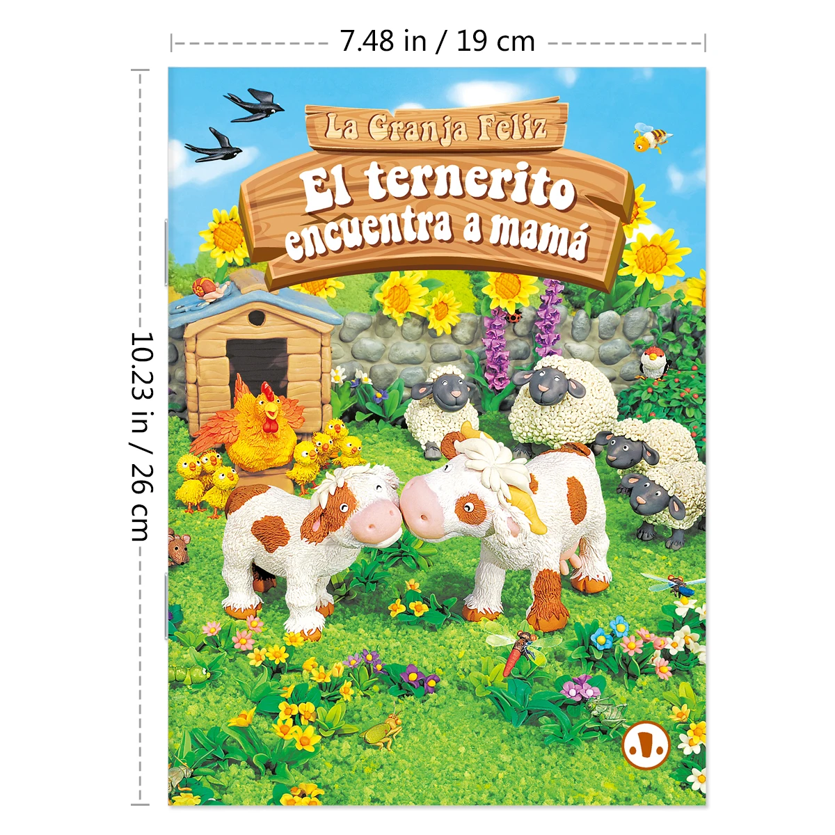 مجموعة واحدة من 4 كتب قصص إسبانية للأطفال سلسلة المزرعة السعيدة تعزز مهارات القراءة للأطفال كتب الطفولة المبكرة هدايا #6