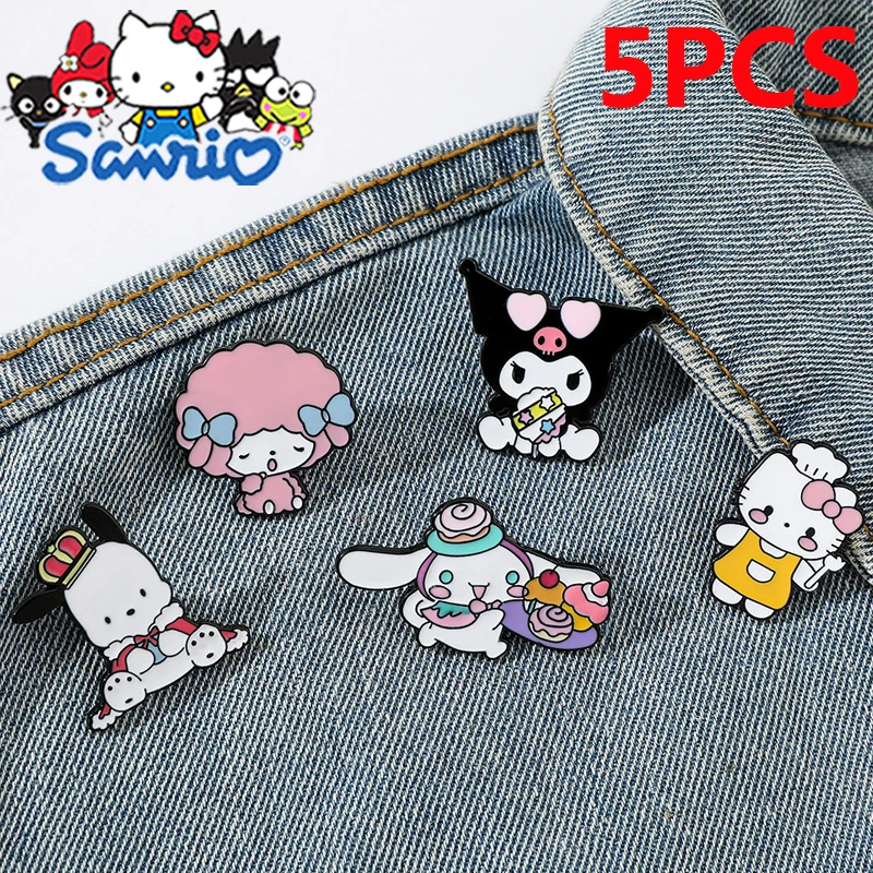 

Sanrio Creative Metal Badge Cartoon Hello Kitty Kuromi Cinnamoroll Pochacco Alloy Drip Oil Brooch Accessories Gifts Wholesale