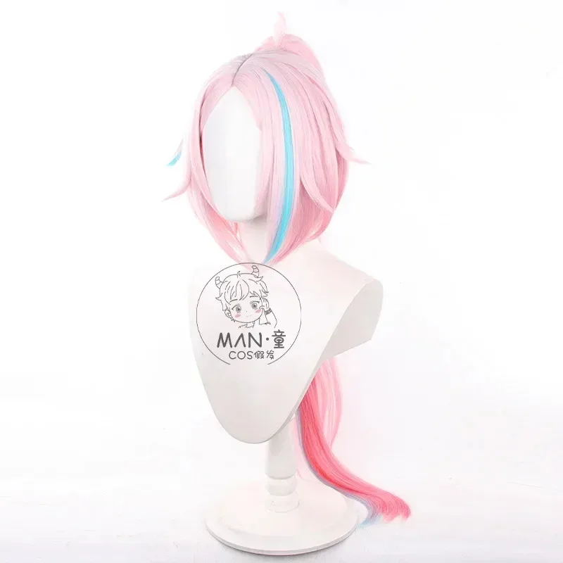 2025 aaa 게임 혼카이:스타 레일 여성 라파 100cm 코스프레 타투 핑크 롱 가발 내열성 헤어 할로윈 파