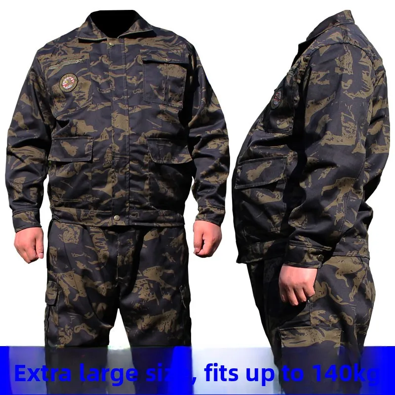 Extra Large Black Hawk Men's Workwear Set Construction Site Wear Resistant Top Cotton Blend Fabric for Hard Work