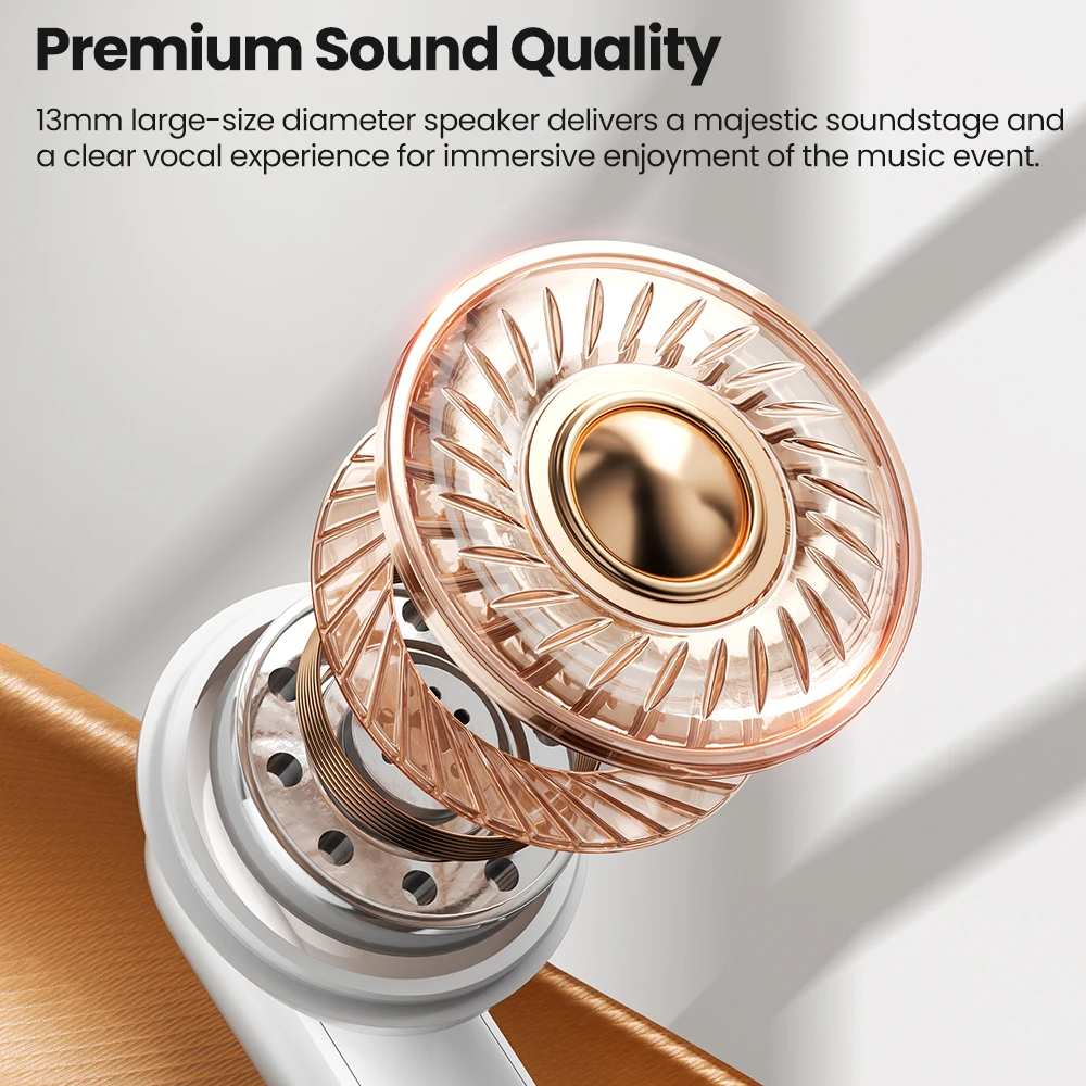 Toocki RD20 TWS سماعات لاسلكية بلوتوث 5.3 ENC إلغاء الضوضاء ثلاثية الأبعاد ستيريو HiFi التحكم باللمس دعم الاتصال المنفصل