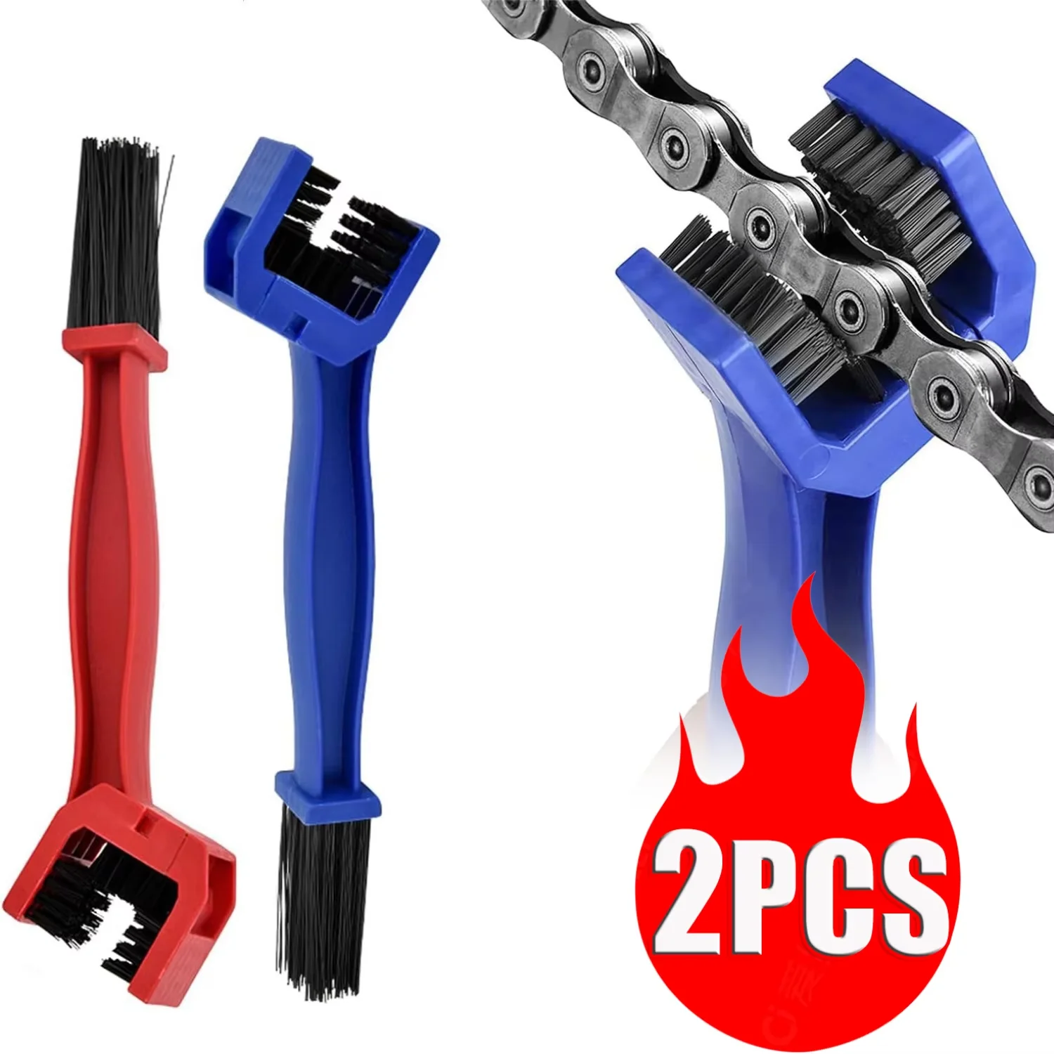 1-3Pcs Motorcycle Road Bike Chain Clean Brush Portable Chain Cleaner Bicycle Clean Motorcycle Chain Cleaner Maintenance Tool