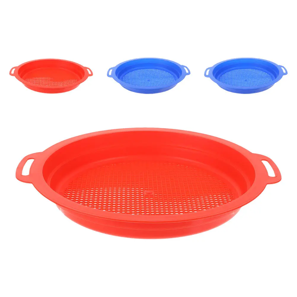 Kids Beach Sand Sieve 4 Piece Plastic Strainer Set for Shells Stones Outdoor Family Play