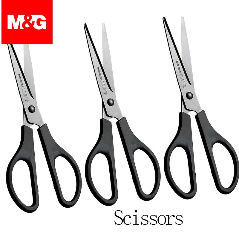 

M&G Scissors, 1 box of 3 pairs, ideal for students and office use, perfect for opening packages at home.