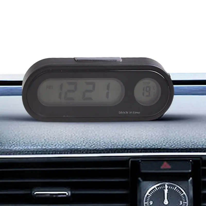 

Часы температуры для автомобиля 2 в 1, светящиеся часы на приборной панели, автомобильные часы, измеритель температуры, светодиодный дисплей, дисплей времени, электронный счетчик