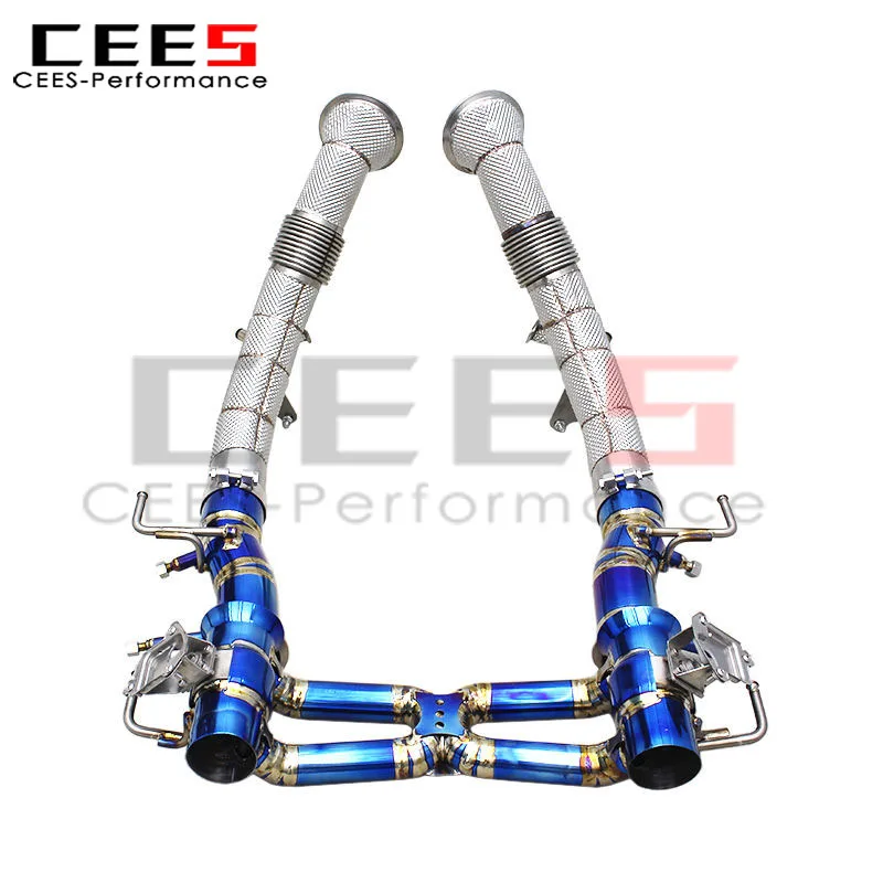 

CEES Catback Exhaust Downpipe Pipes for Ferrari SF90 3.9T V8 2019-2023 Racing Exhaust Pipe Muffler with OEM Valve System