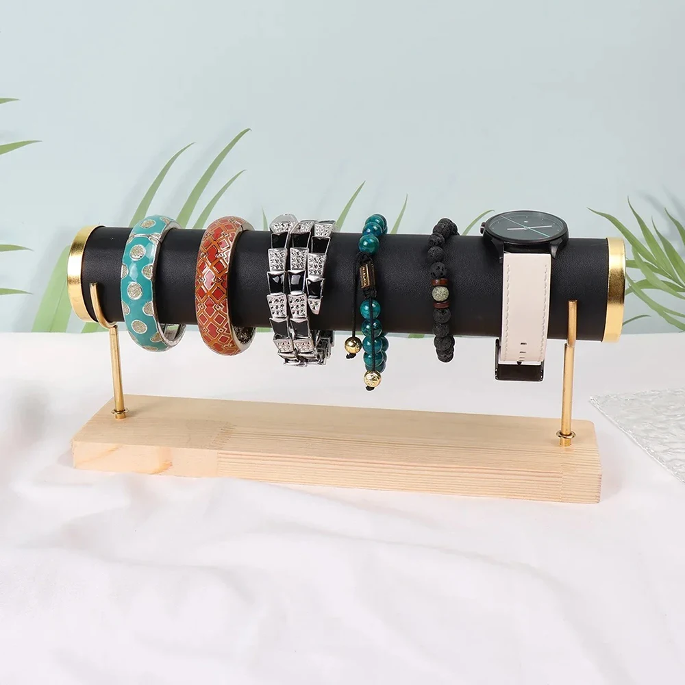 Jewelry Bracelet Watch Display Stand Organizer Wooden Creative Jewelry Rack Bracelet Storage Holder Desktop Showcase Gift