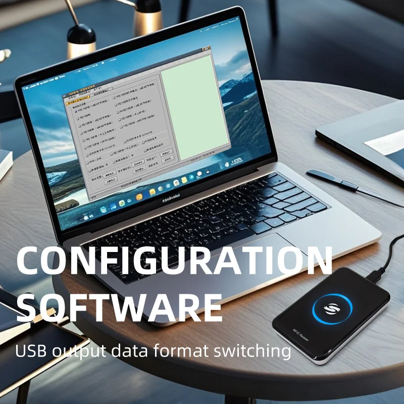 R17-B UHF READER USB Issuing Card Device uhf rfid reader writer for tag encoding provide free driver sdk desktop reader