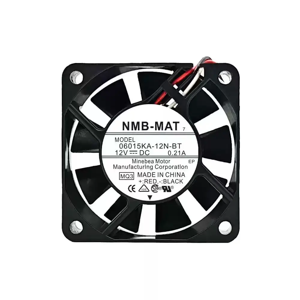 SLIDER 06015KA-12N-BT DC 12V 0.21A 6015 Cooling Fan, 60x60x15mm Dual Ball Bearing PC Inverter Server Ultra Thin Axial Fan