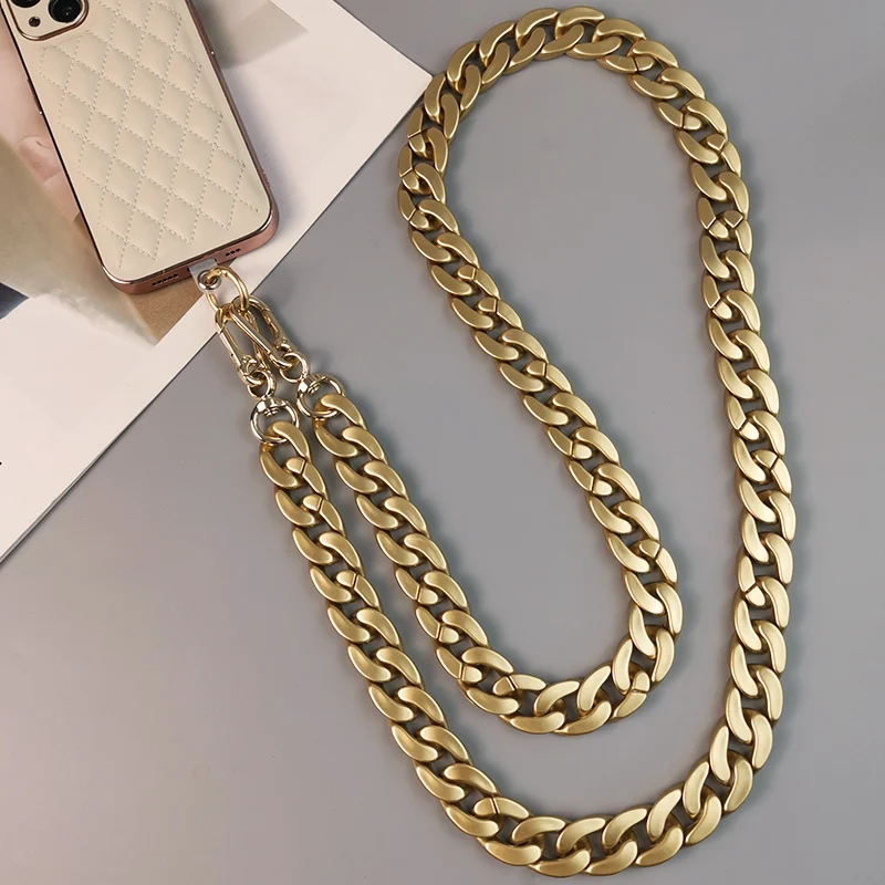 Long Crossbody Lanyard Mobile Phone Hanging Rope Tuhao Gold Matte Gold Hanging Chain Bag Phone Case Universal Anti Loss Lanyard