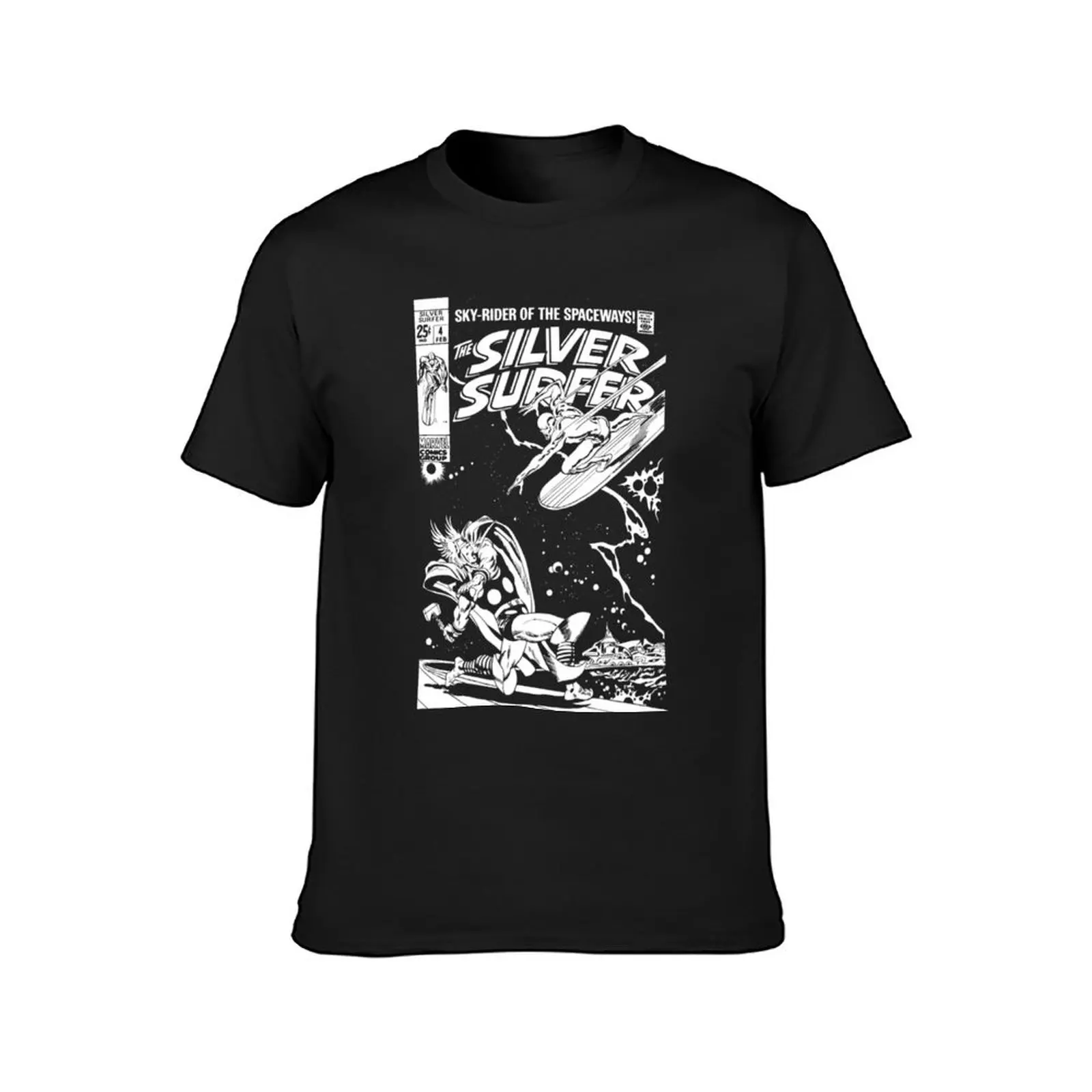 SILVER SURFER- JOHN BUSCEMA T-Shirt blacks boys animal print oversized black t shirts for men