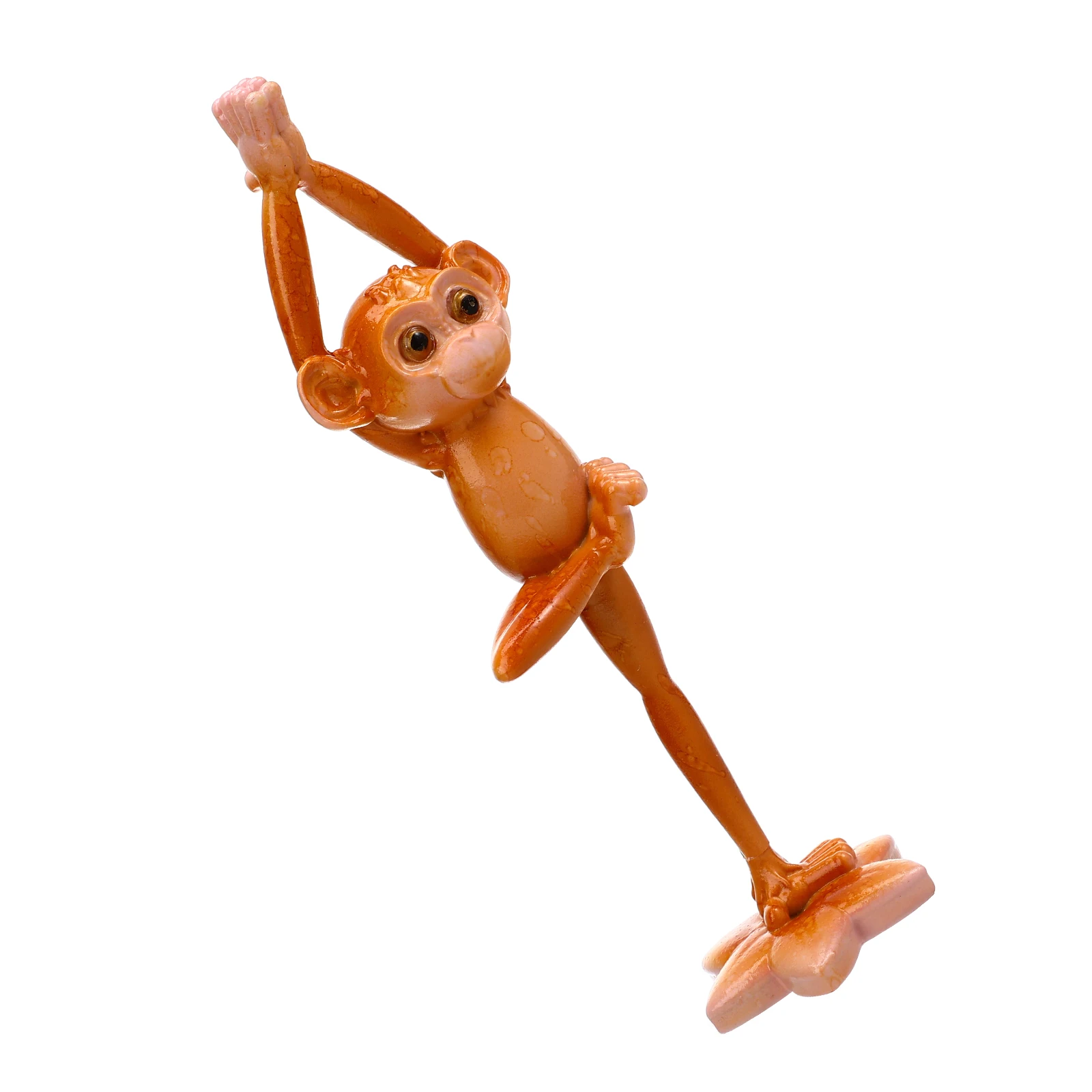 

1 PCS Yoga Monkey Resin Figurine Light Brown Animal Statue for Living Room Office Home Decor quirky decoration trinkets