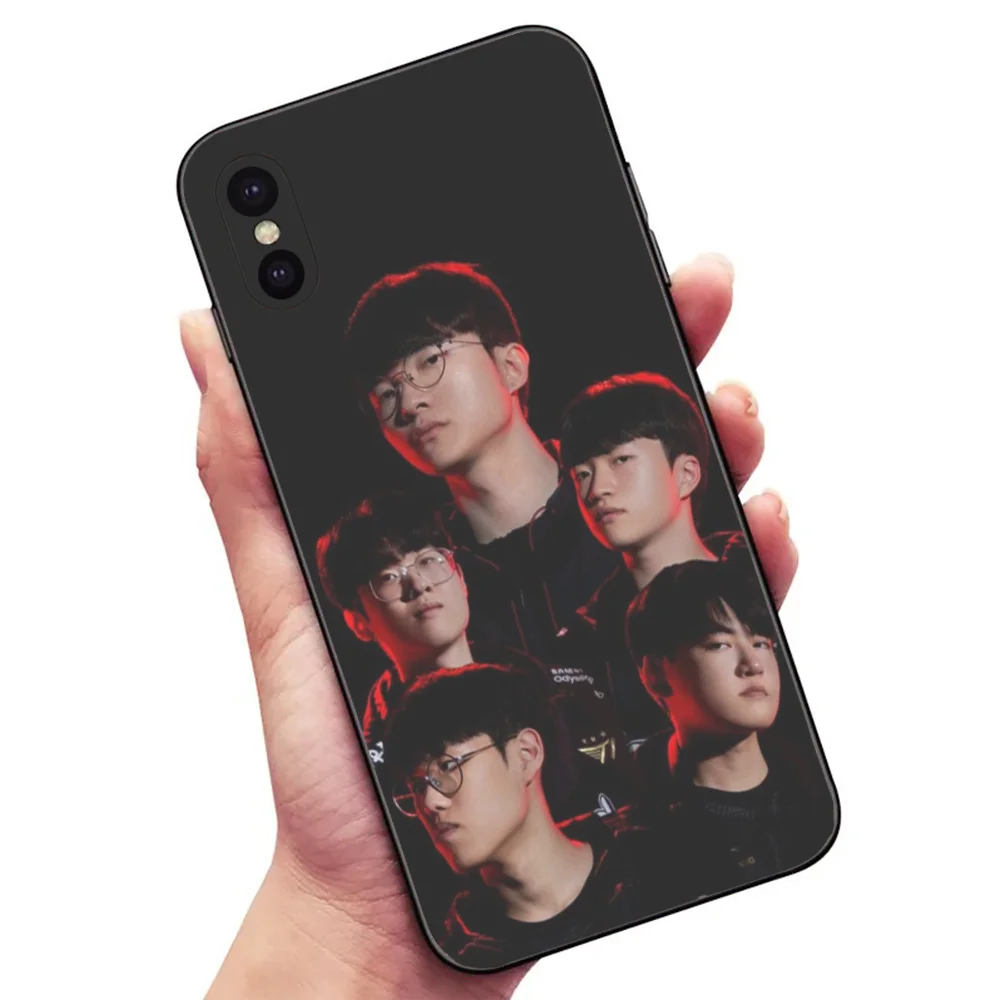 حافظة هاتف SKT T1 Faker L-LOL لهاتف سامسونج S24، 22,30، 20،10، 9، Note20 Ultra、Lite、Ultra、5G、Plus、FE