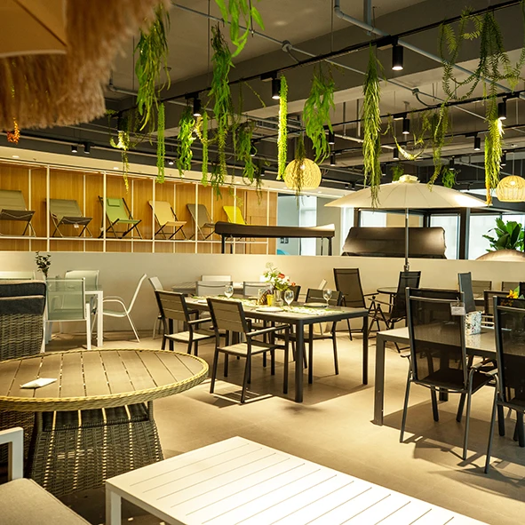 Outdoor Garden Furniture Waterproof Set Folding Dining Room Black Chair and Table Set