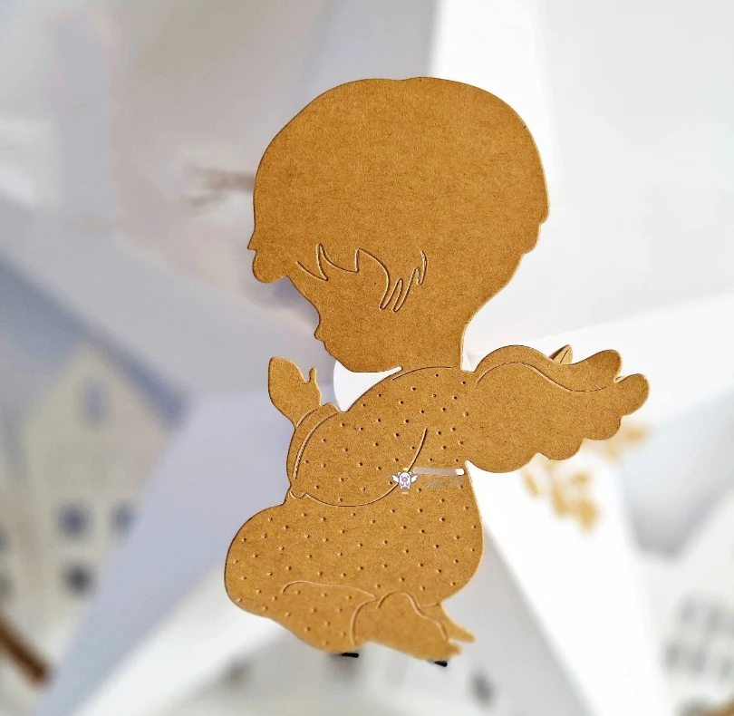 Piggy Craft metal cutting dies cut die mold Angel wings Child Scrapbook paper craft knife mold blade punch stencils dies