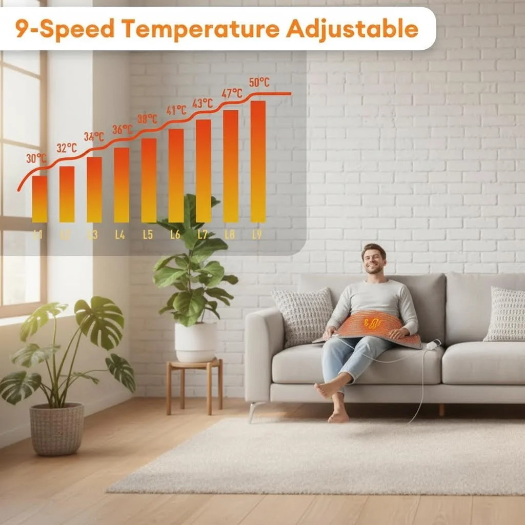 30*60cm Electric Heating Blanket Heated Mattress Pad for Bed Back Neck Washable Winter Warm Shoulder 4 Home 9 Aesthetic Office