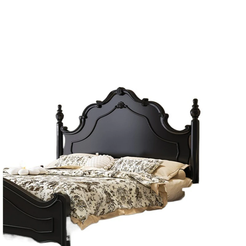 style solid wood bed Modern simple 1 batch of 8 meters French double master bedroom bed