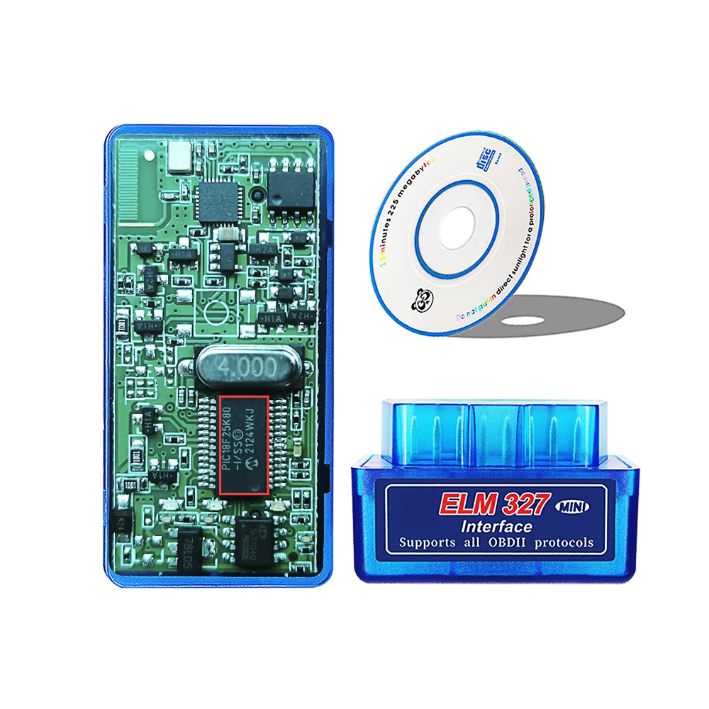 2PCB Super Mini ELM327 Bluetooth-Compatible V1.5 PIC18F25K80 Android IOS ELM 327 OBD OBD2 Car Disgnostic Scanner