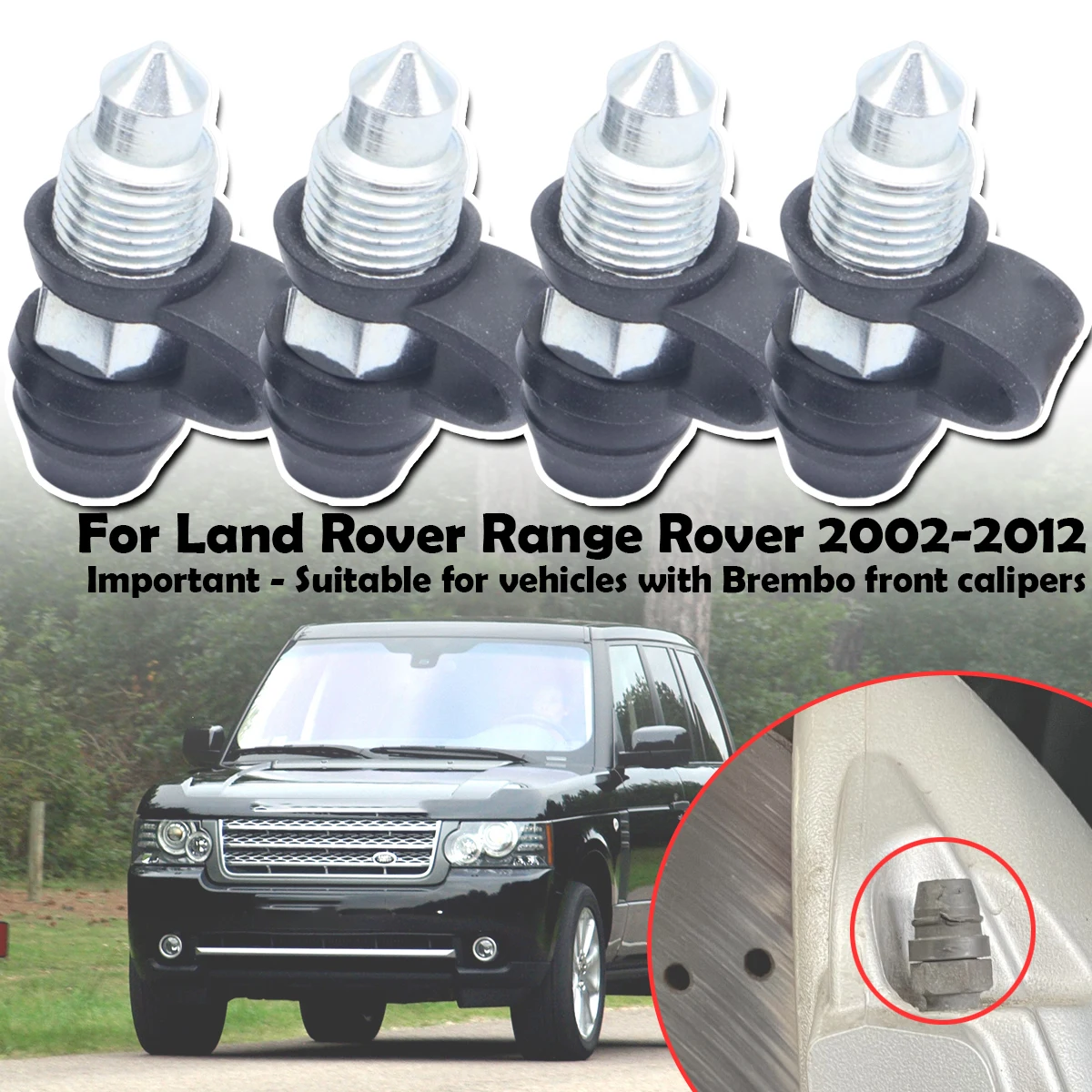 

For Land Rover Range Rover 2002 - 2012 Front Bleeder Valves and Rubber Dust Cap Left Right Caliper Bleed Nipple Screw Repair Kit