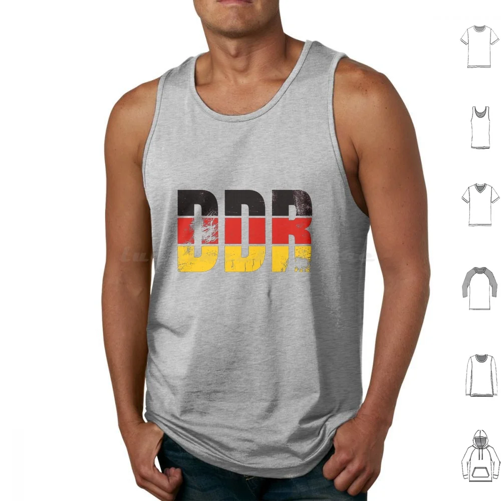 Ddr Germany Retro Tank Tops Print Cotton Ddr Germany Communism Wall Border East Germany Vintage Giftidea